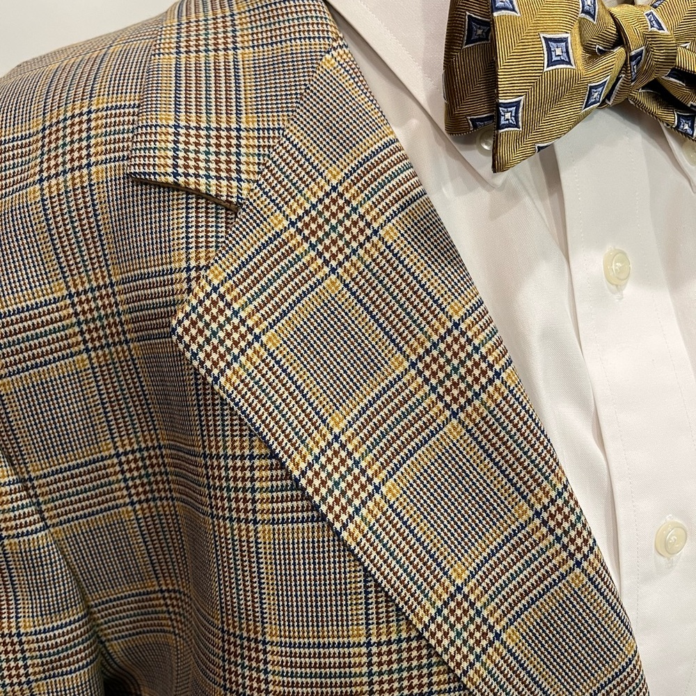 Brooks Brothers Plaid Blazer - Yellow and Blue